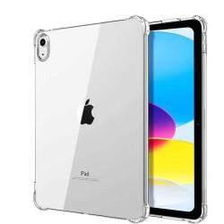 Dafoni Hummer iPad Air 2020 Ultra Koruma Silikon Kenarlı Şeffaf Kılıf - 1