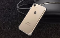 Dafoni Hummer iPhone 7 / 8 Ultra Koruma Silikon Kenarlı Şeffaf Kılıf - 13