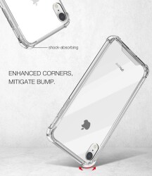 Dafoni Hummer iPhone XR Ultra Koruma Silikon Kenarlı Şeffaf Kılıf - 4