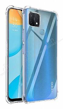 Dafoni Hummer Oppo A15 / A15s Ultra Koruma Silikon Kenarlı Şeffaf Kılıf - 1