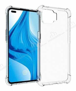 Dafoni Hummer Oppo Reno4 Lite Ultra Koruma Silikon Kenarlı Şeffaf Kılıf - 1