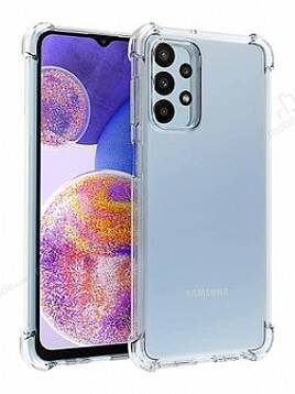 Dafoni Hummer Samsung Galaxy A23 Ultra Koruma Silikon Kenarlı Şeffaf Kılıf - 1