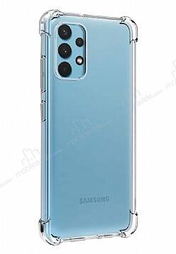 Dafoni Hummer Samsung Galaxy A32 4G Ultra Koruma Silikon Kenarlı Şeffaf Kılıf - 1