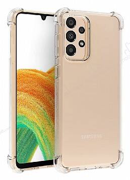 Dafoni Hummer Samsung Galaxy A33 5G Ultra Koruma Silikon Kenarlı Şeffaf Kılıf - 1