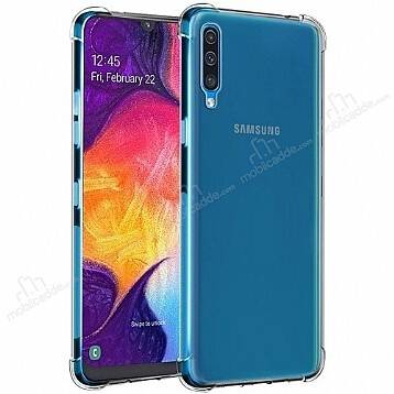 Dafoni Hummer Samsung Galaxy A50 Ultra Koruma Silikon Kenarlı Şeffaf Kılıf - 1