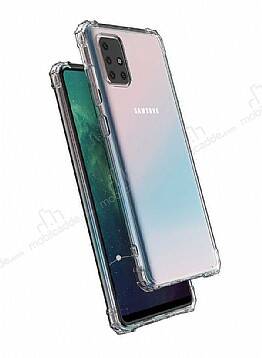 Dafoni Hummer Samsung Galaxy M31S Ultra Koruma Silikon Kenarlı Şeffaf Kılıf - 1