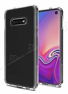 Dafoni Hummer Samsung Galaxy S10 Plus Ultra Koruma Silikon Kenarlı Şeffaf Kılıf - 1