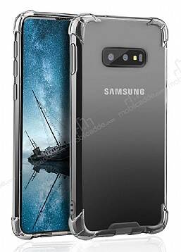 Dafoni Hummer Samsung Galaxy S10e Ultra Koruma Silikon Kenarlı Şeffaf Kılıf - 1