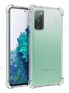 Dafoni Hummer Samsung Galaxy S20 FE Süper Koruma Silikon Kenarlı Şeffaf Kılıf - 1