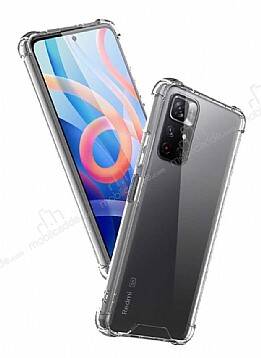 Dafoni Hummer Xiaomi Redmi Note 11 Ultra Koruma Silikon Kenarlı Şeffaf Kılıf - 1