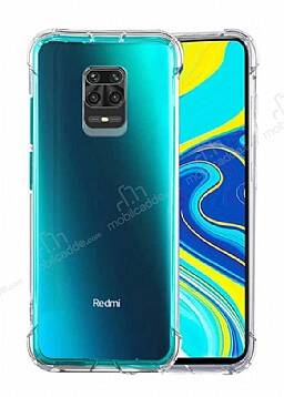 Dafoni Hummer Xiaomi Redmi Note 9 Ultra Koruma Silikon Kenarlı Şeffaf Kılıf - 1