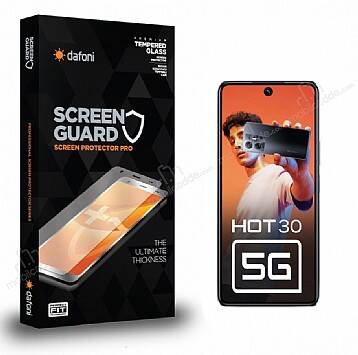 Dafoni Infinix Hot 30 Tempered Glass Premium Full Cam Ekran Koruyucu - 1