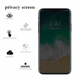 Dafoni iPhone 12 / 12 Pro 6.1 inç Privacy Tempered Glass Premium Cam Ekran Koruyucu - 4