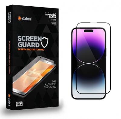 Dafoni iPhone 14 Pro Tempered Glass Premium Full Cam Ekran Koruyucu - 1