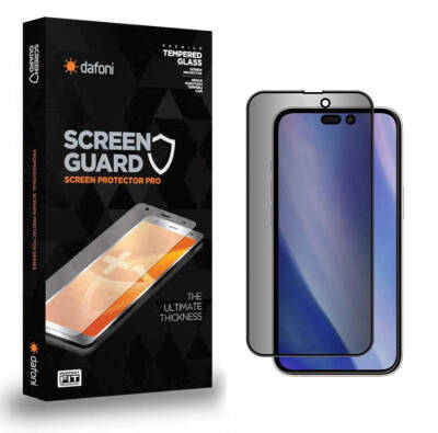 Dafoni iPhone 16 Pro Full Privacy Tempered Glass Premium Cam Ekran Koruyucu - 1