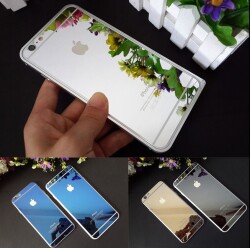 Dafoni iPhone 6 Plus / 6S Plus Ön + Arka Tempered Glass Ayna Silver Cam Ekran Koruyucu - 9