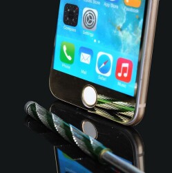 Dafoni iPhone 6 Plus / 6S Plus Ön + Arka Tempered Glass Ayna Silver Cam Ekran Koruyucu - 13