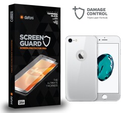 Dafoni iPhone 7 Full Darbe Emici Silver Ön+Arka Ekran Koruyucu Film - 1