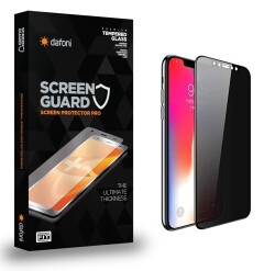 Dafoni iPhone X / XS Full Privacy Tempered Glass Premium Cam Ekran Koruyucu - 1