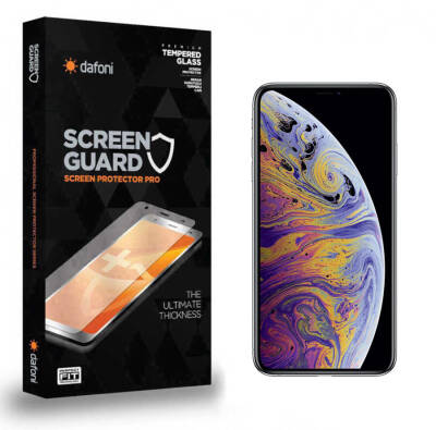 Dafoni iPhone XS Max Tempered Glass Premium Full Cam Ekran Koruyucu - 1