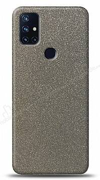 Dafoni OnePlus Nord N10 5G Silver Parlak Simli Telefon Kaplama - 1