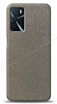 Dafoni Oppo A16 Silver Parlak Simli Telefon Kaplama - 1