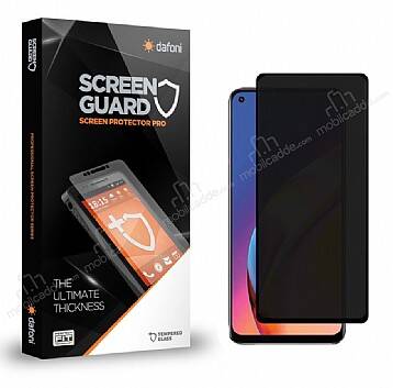 Dafoni Oppo Reno 7 Lite Full Privacy Tempered Glass Premium Cam Ekran Koruyucu - 1