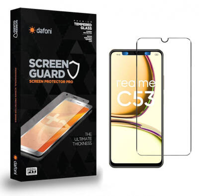 Dafoni Realme C53 Tempered Glass Premium Cam Ekran Koruyucu - 1