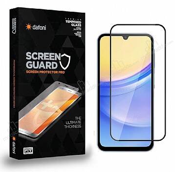 Dafoni Samsung Galaxy A15 Tempered Glass Premium Full Cam Ekran Koruyucu - 1