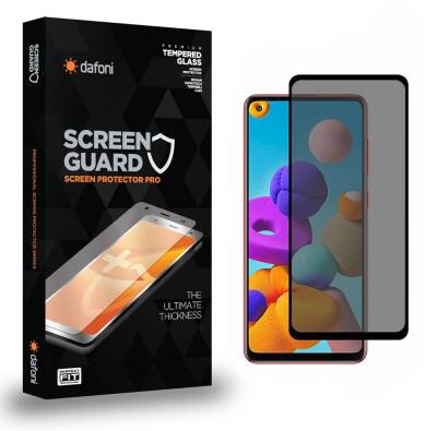 Dafoni Samsung Galaxy A21S Full Privacy Tempered Glass Premium Cam Ekran Koruyucu - 1