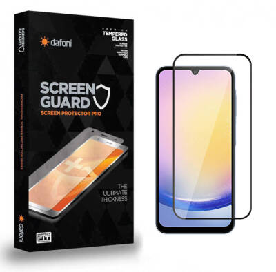 Dafoni Samsung Galaxy A25 Tempered Glass Premium Full Cam Ekran Koruyucu - 1