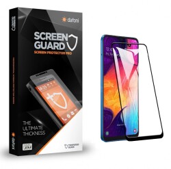 Dafoni Samsung Galaxy A50 Tempered Glass Premium Siyah Full Cam Ekran Koruyucu - 1