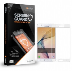 Dafoni Samsung Galaxy J5 Prime Tempered Glass Premium Beyaz Full Cam Ekran Koruyucu - 1