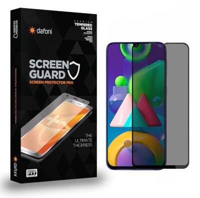 Dafoni Samsung Galaxy M21 Full Privacy Tempered Glass Premium Cam Ekran Koruyucu - 1