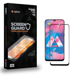 Dafoni Samsung Galaxy M30 Tempered Glass Premium Full Siyah Cam Ekran Koruyucu - 1