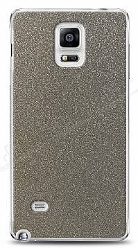 Dafoni Samsung Galaxy Note 4 Silver Parlak Simli Telefon Kaplama - 1