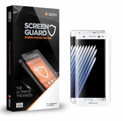 Dafoni Samsung Galaxy Note FE Tempered Glass Premium Beyaz Curve Cam Ekran Koruyucu - 1