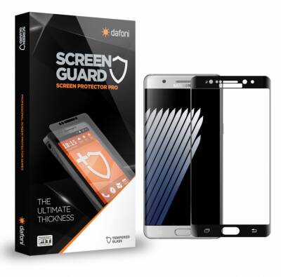 Dafoni Samsung Galaxy Note FE Tempered Glass Premium Siyah Curve Cam Ekran Koruyucu - 1