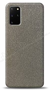 Dafoni Samsung Galaxy S20 Plus Silver Parlak Simli Telefon Kaplama - 1