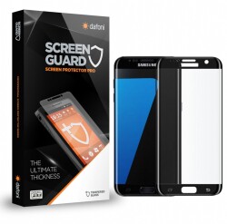 Dafoni Samsung Galaxy S7 Edge Curve Tempered Glass Premium Siyah Cam Ekran Koruyucu - 1