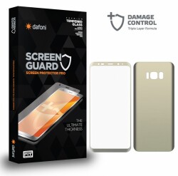 Dafoni Samsung Galaxy S8 Plus Curve Darbe Emici Gold Ön+Arka Ekran Koruyucu Film - 1