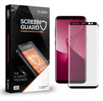 Dafoni Samsung Galaxy S8 Plus Tempered Glass Premium Curve Siyah Cam Ekran Koruyucu - 1