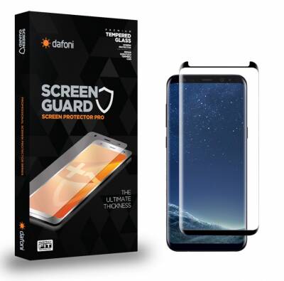 Dafoni Samsung Galaxy S8 Plus Tempered Glass Premium Siyah Curve Cam Ekran Koruyucu - 1