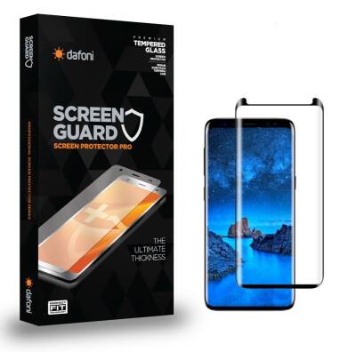 Dafoni Samsung Galaxy S9 Plus Tempered Glass Premium Curve Siyah Cam Ekran Koruyucu - 1