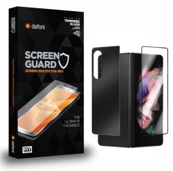 Dafoni Samsung Galaxy Z Fold3 5G Ön + Arka Siyah Full Cam Ekran Koruyucu - 1