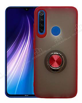 Dafoni Union Ring Xiaomi Redmi Note 8 Ultra Koruma Kırmızı Kılıf - 1