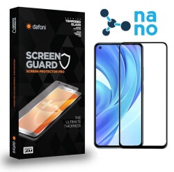 Dafoni Xiaomi Mi 11 Lite Full Nano Glass Premium Cam Siyah Ekran Koruyucu - 1