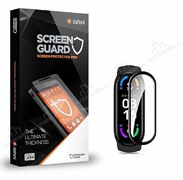 Dafoni Xiaomi Mi Band 8 Tempered Glass Premium Siyah Full Cam Ekran Koruyucu - 1