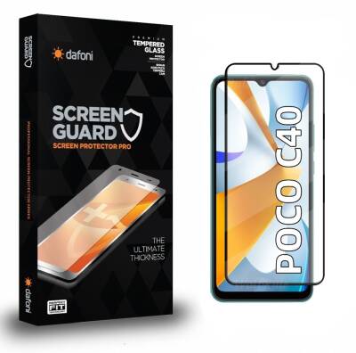 Dafoni Xiaomi Poco C40 Tempered Glass Premium Full Cam Ekran Koruyucu - 1