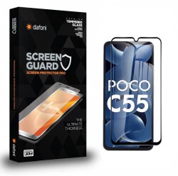 Dafoni Xiaomi Poco C55 Tempered Glass Premium Full Cam Ekran Koruyucu - 1